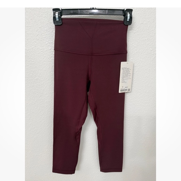 lululemon Align HR Crop 21” Legging in Cassis CSSI sz 4 NWT $98R - Picture 7 of 10